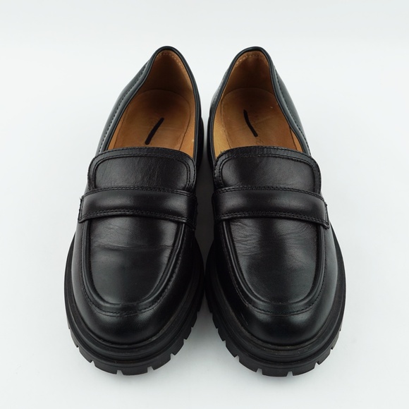 MADEWELL Size 7.5 The Bradley Lugsole Loafer in Leather True Black $158 - Picture 4 of 7